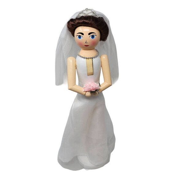 Bride Wedding Day Anniversary 16" Christmas Nutcracker - Bridal Gift - Picture 5 of 5